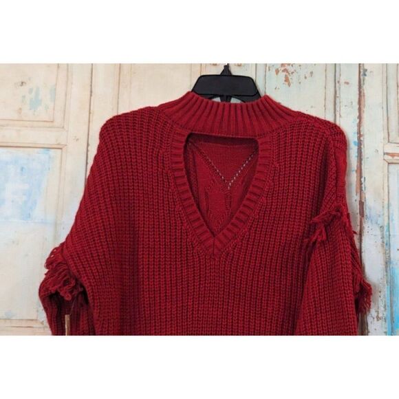 American Rag Cie 9HS27 Womens Size M Chili Pepper Pullover Tunic Sweater - Picture 5 of 10